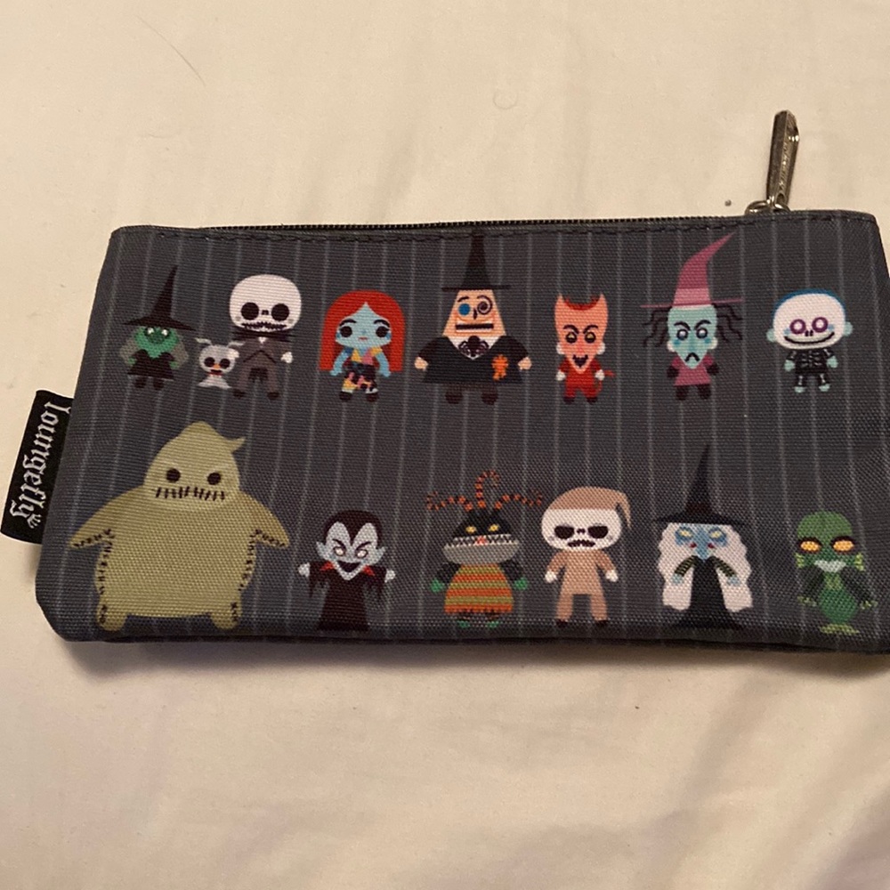 Loungefly x Nightmare Before Christmas Chibi Characters Zippered Pouch